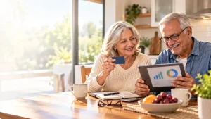 Senior Couple Reviewing Finances Together